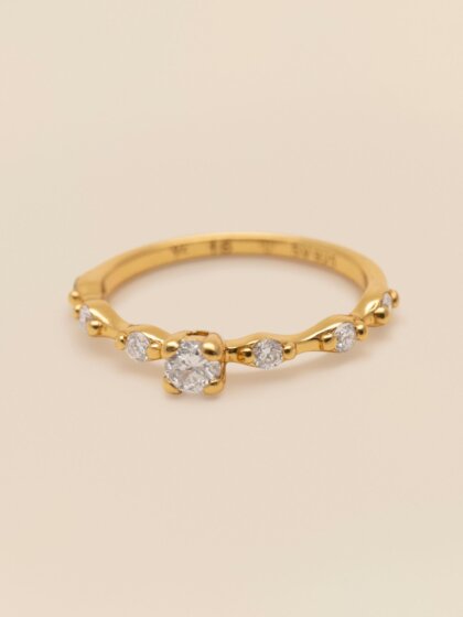 Princess petal ring - 0.32 ct