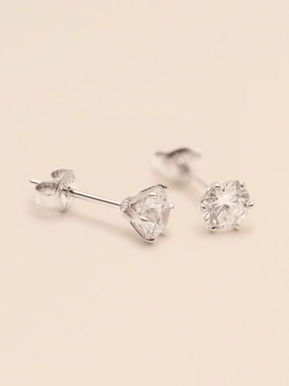 Tiara diamond studs 1ct (0.5ct+0.5ct) 18K (white gold)