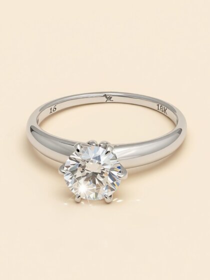 Tiara Diamond Ring 1ct/18k IGI certificate