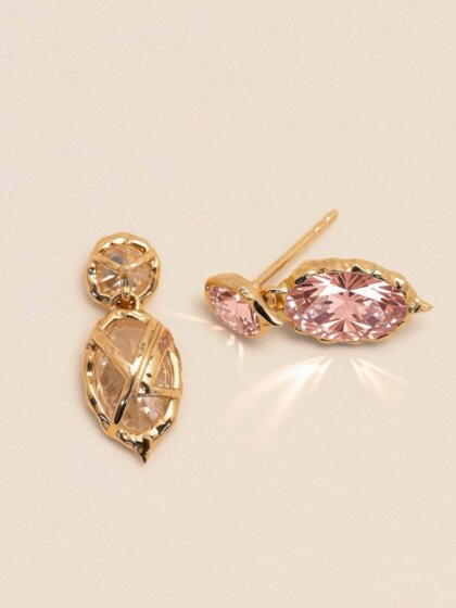 Luminary earrings 5ct (2.5ct+2.5ct) Pink Diamond 18K IGI certificates