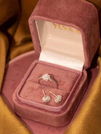 Princess flower SET - Silver
